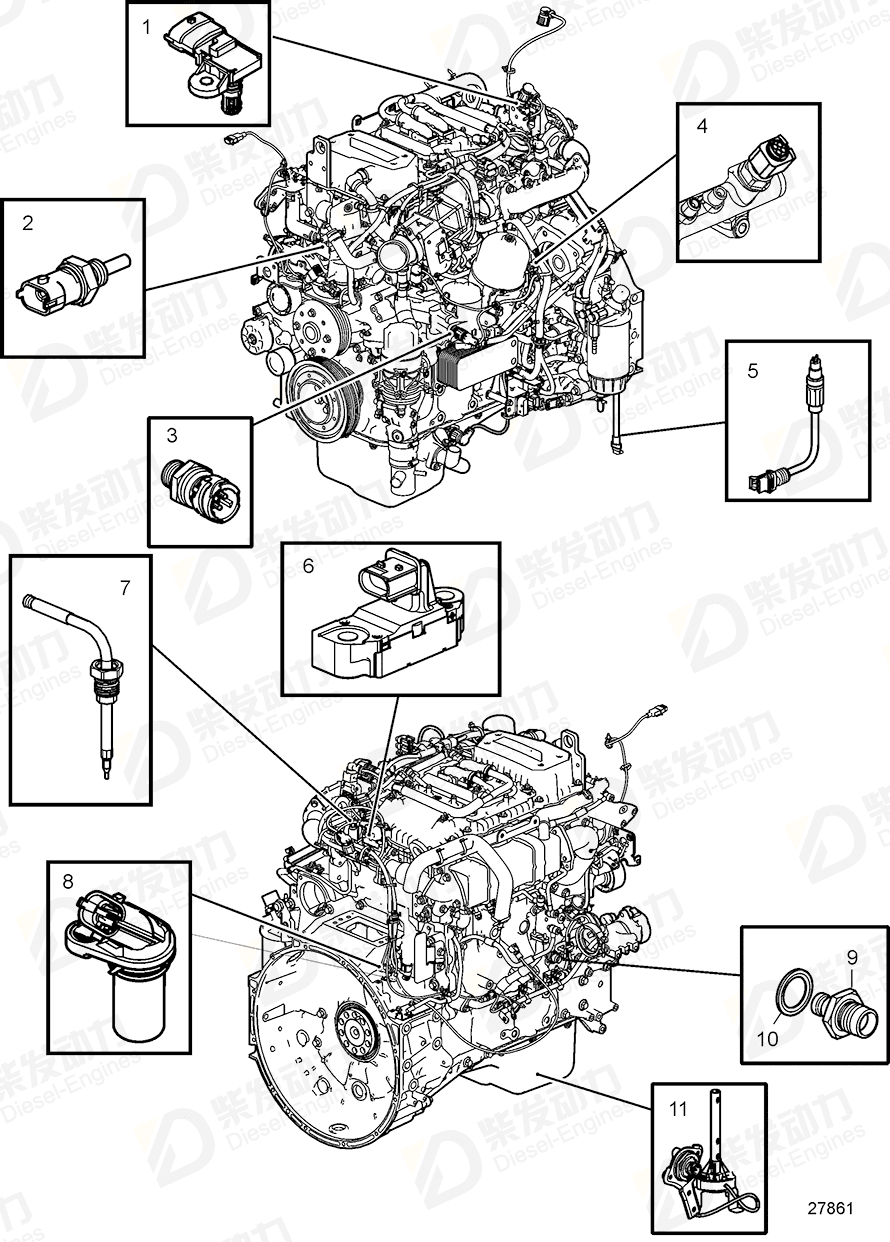 volvo penta Pressure sensor 21976026 Drawing volvo penta Pressure sensor 21976026 Drawing